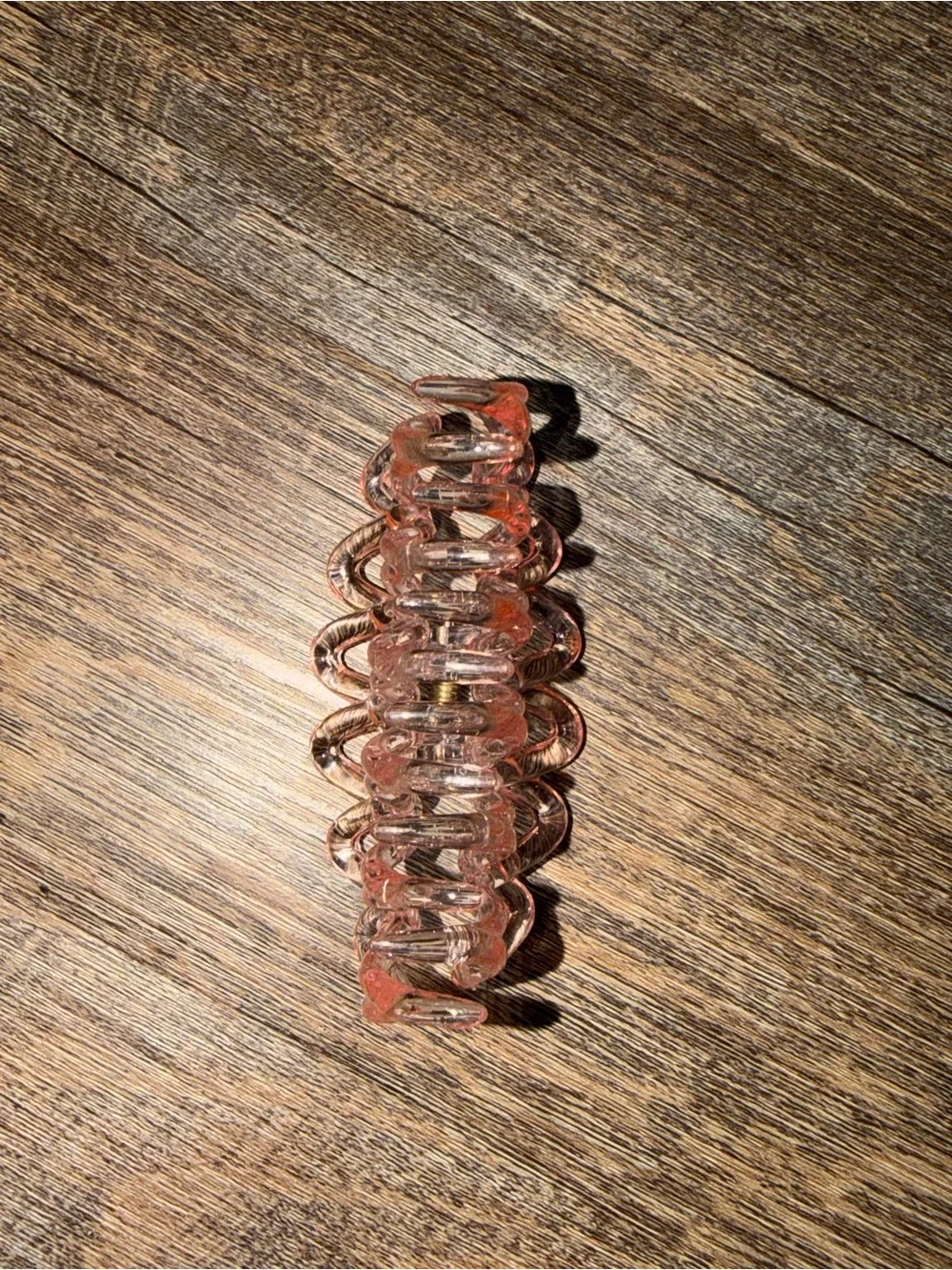 T.J.Maxx Pink Transparent Spiral Hair Claw Clip